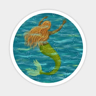 Golden Mermaid Magnet